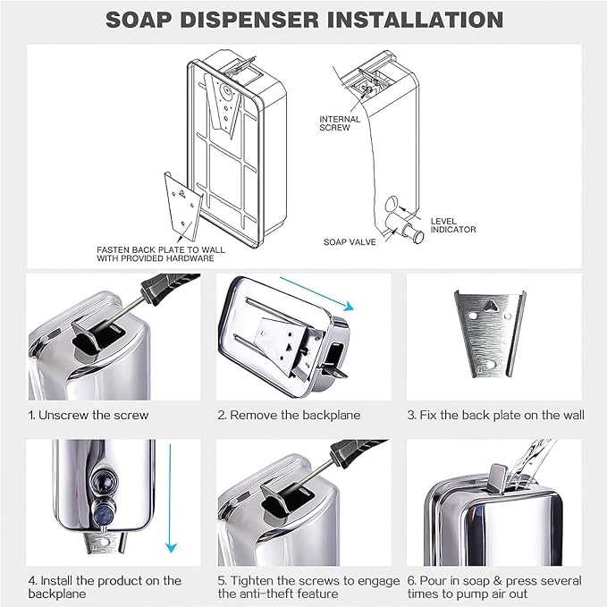 Stainless Steel Hand Soap Dispenser - Image 5