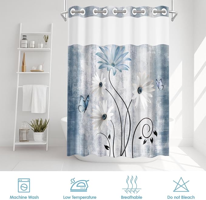 No Hook Rustic Farmhouse Shower Curtain - Image 6