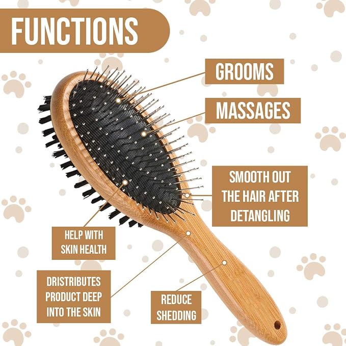 KylePet Dog Brush, Double Sided Pet Slicker Brush - Image 4