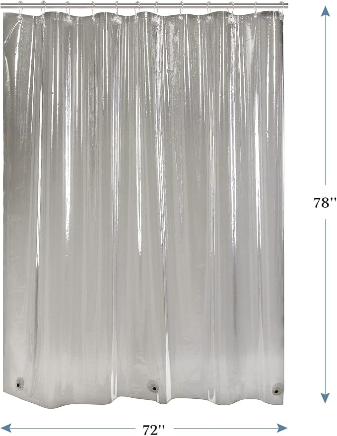 AmazerBath 72x78 Long Shower Curtain Liner, Waterproof PEVA Shower Liner - Image 7