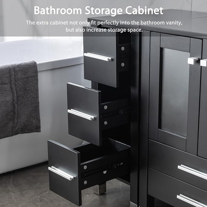 LUCKWIND 48" Bathroom Vanity Sink Combo, 24-inch Main Cabniet - Image 5