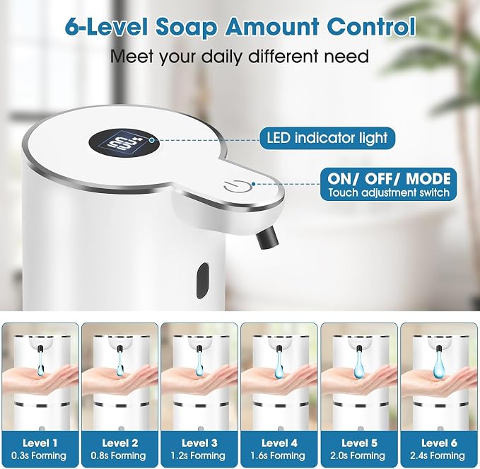 2 Pack Automatic Soap Dispenser, Upgraded 2025 Automatic Liquid Soap Dispenser - Image 3