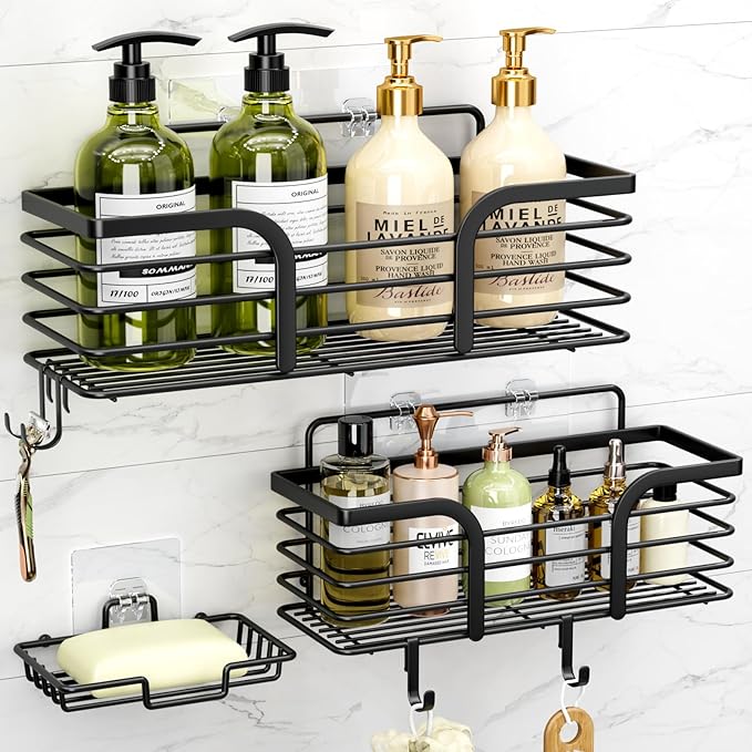 Shower Caddy, Adhesive Shower Organizer by Yougai