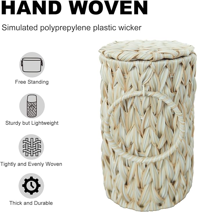 Toilet Paper Basket, Wicker Toilet Paper Storage - Image 9