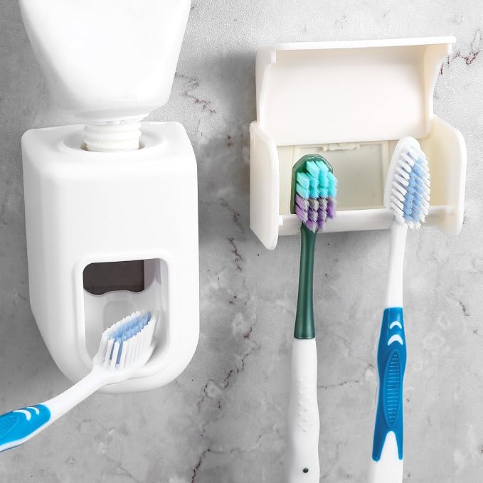 2 Slots Wall Mount Toothbrush Holder by Unknown