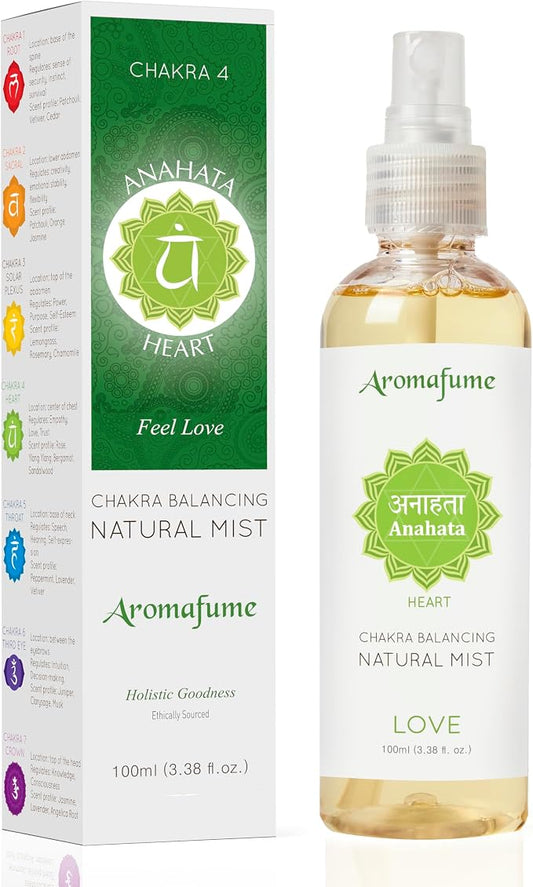 Aromafume Heart Chakra Natural Mist 100ml/3.3 fl oz | Anahata | Aromatherapy by Aromafume
