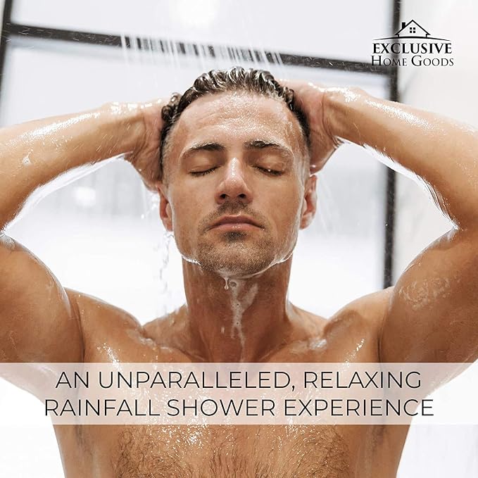 Shower Head With Handheld Combo, 6 Inch High Pressure Rainfall Showerhead With - Image 7