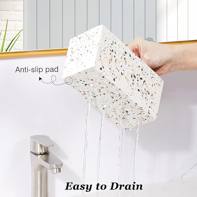 Luxspire Toothbrush Holder for Bathroom, 5 Slots Bathroom Counter Organizer - Image 3