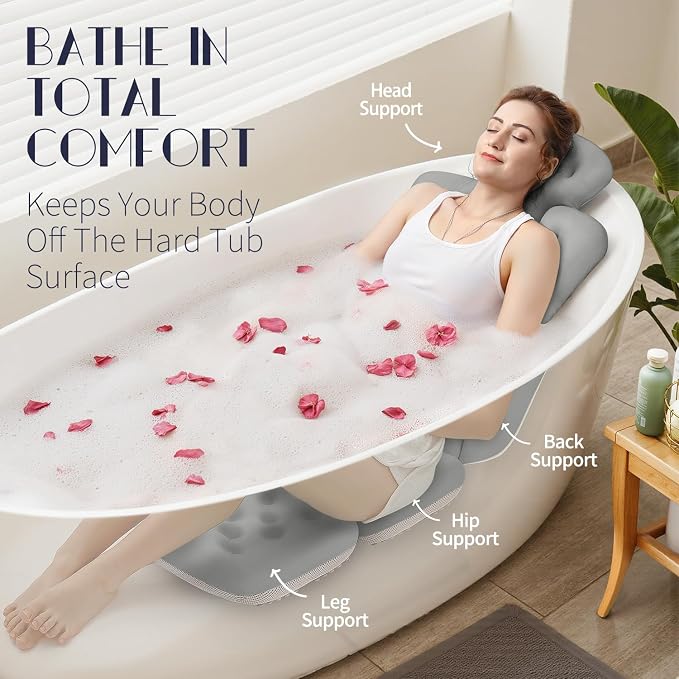 Full Body Bath Pillow for Bathtub, Thick Bathtub Cushion - Image 3