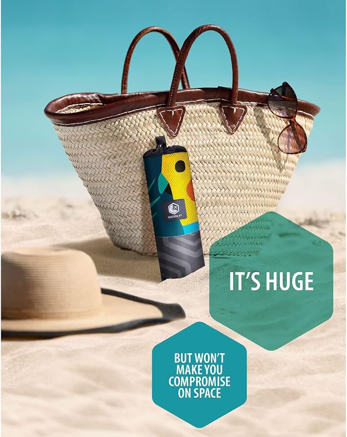 VENTURE 4TH Microfiber Beach Towel: Quick-Dry, Sandproof and Lightweight - Image 4