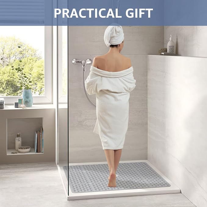 OTHWAY Square Shower Mat, TPE Anti Slip Shower mat - Image 6