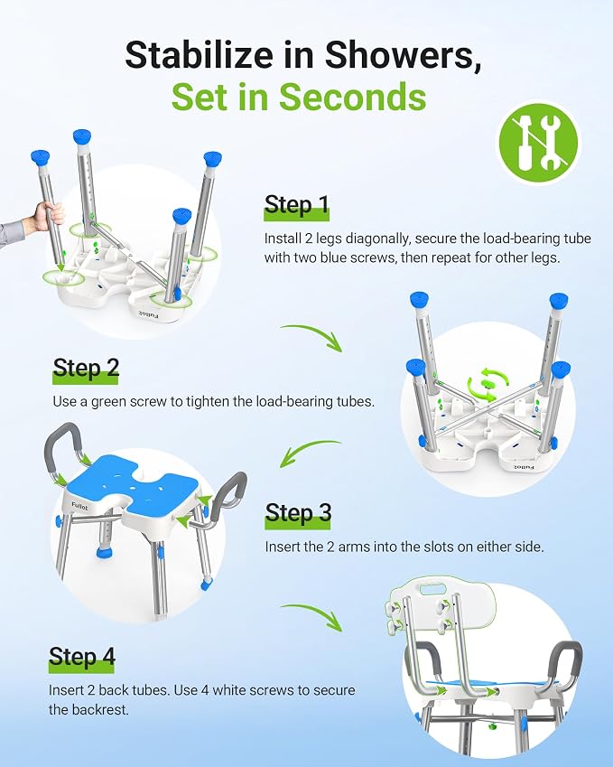 Ergonomic H-Shaped Shower Chair - Image 4