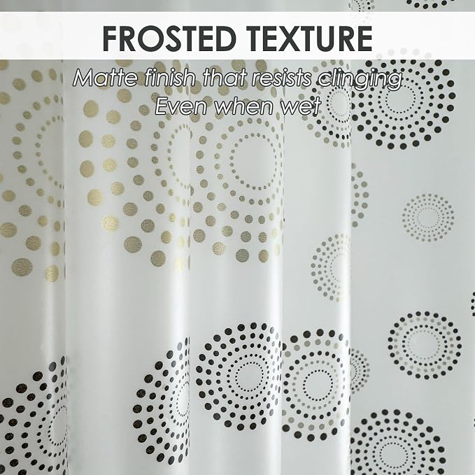Plastic Shower Curtain Liner, Waterproof Printed PEVA Shower Curtain - Image 2