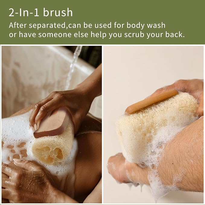 Natural Loofah with Handle, Back Scrubber - Image 4