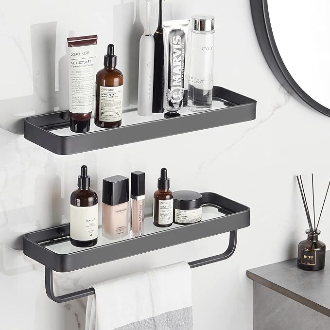 VOLPONE Bathroom Shelves Wall Mounted Glass Shelf - Image 9