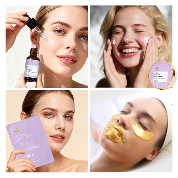 Lavender 23 Pcs Facial Skin Care Set, Luxury Bath and Body Gifts - Image 2