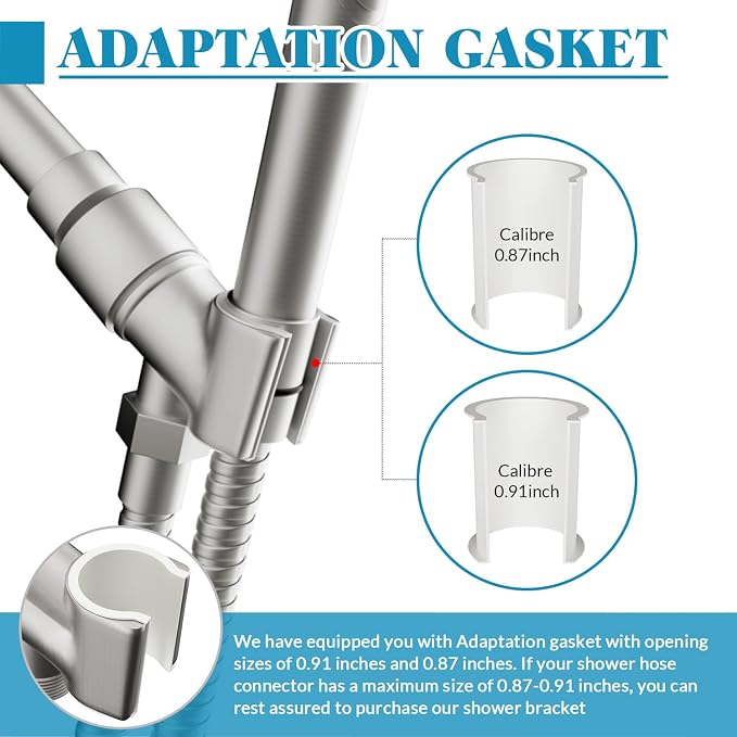 Shower Head Holder for Handheld Shower Head Adjustable Shower Arm Holder - Image 4
