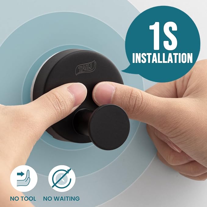 TAILI Stylish 304 Stainless Steel Bathroom Suction Hooks - Image 2