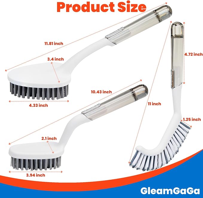 3 Pack Scrub Brush Set – Heavy-Duty Scrub Brushes - Image 2
