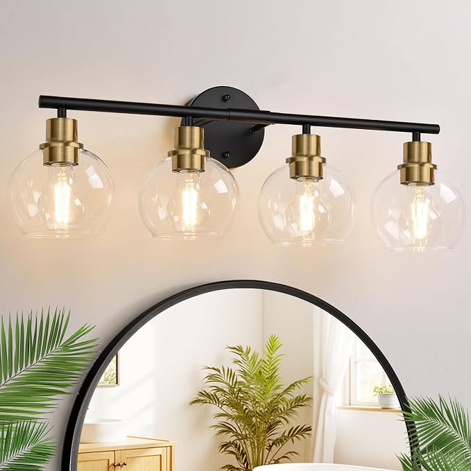 2025 Upgrade 4-Light Bathroom Light Fixtures, Vanity Lights by Indoibrightenyourbathroom