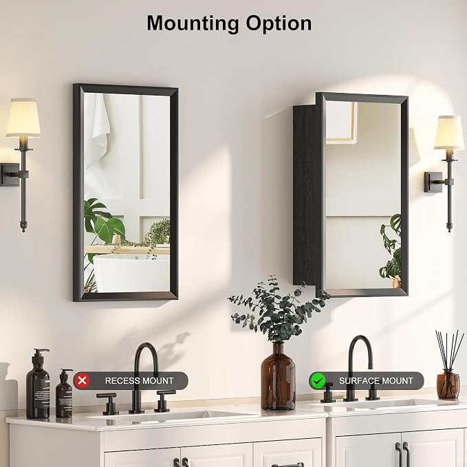 Black Bathroom Medicine Cabinet - Image 8