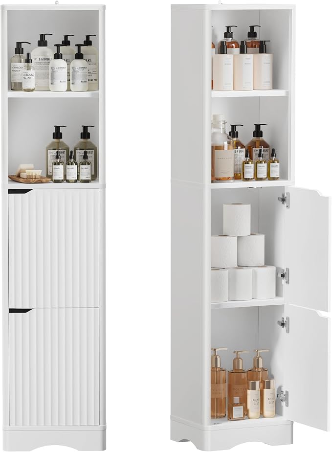 67" Tall Bathroom Organizer and Storage, Narrow Storage Cabinet by Unknown