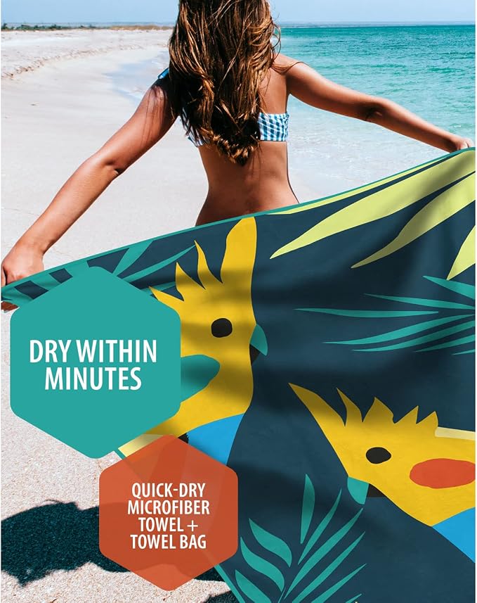 VENTURE 4TH Microfiber Beach Towel: Quick-Dry, Sandproof and Lightweight - Image 2