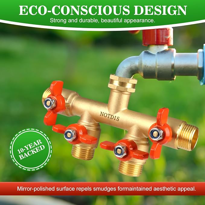 4 Way Brass Hose Splitter Full Flow - Image 4