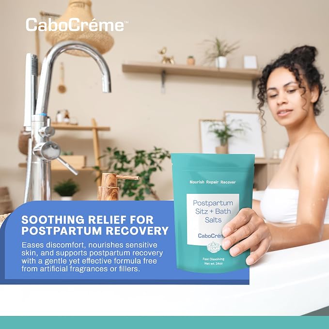 CaboCréme Postpartum Sitz + Bath Salts – 24oz – Postpartum Bath Soak - Image 7
