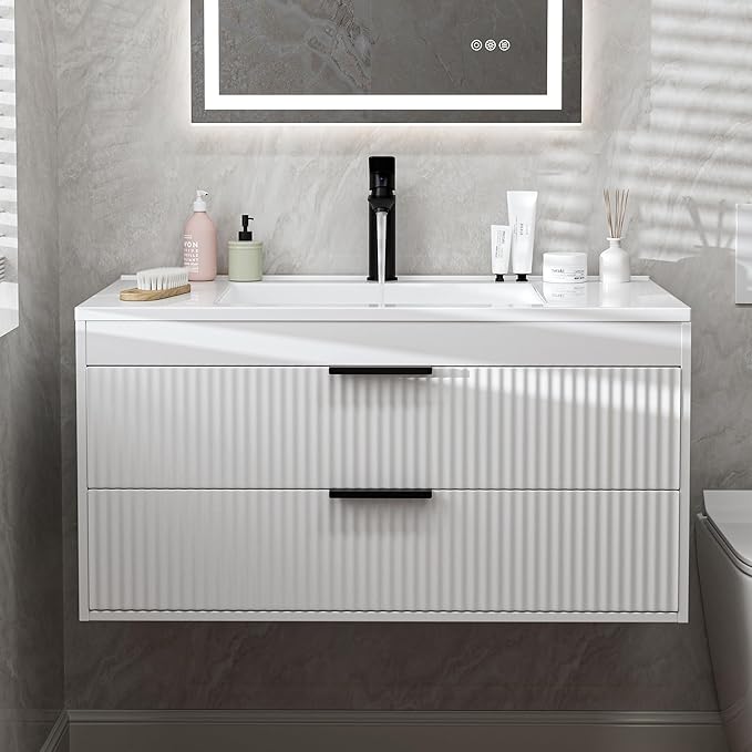 36 Inches Modern MDF Bathroom Vanity by suntage