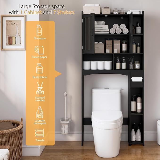 Over The Toilet Storage Cabinet, Over Toilet Bathroom Organizer, Bathroom - Image 4