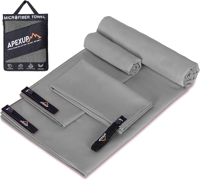 APEXUP Microfiber Travel Towel, Ultra Absorbent Quick Dry Towels, Lightweight by APEXUP