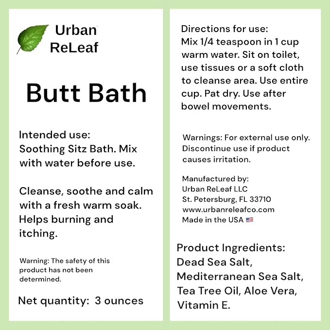Urban ReLeaf Butt Bath ! Hemorrhoids, Fissures & Stitches. Helps itching & - Image 6