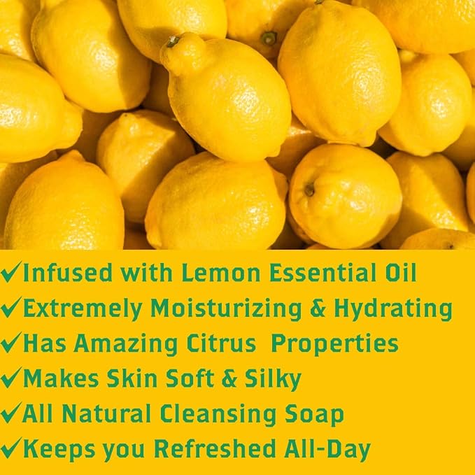 Olivia Care Lemon Bar Soap 3 Pack Natural, Organic - Image 3