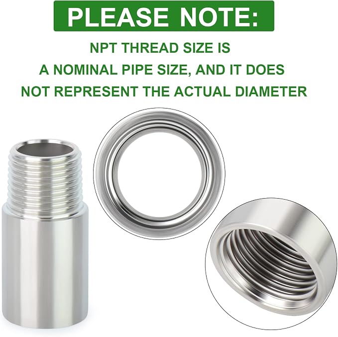 TAISHER 2PCS Stainless Steel Pipe Fittings - Image 3