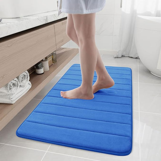 Buganda Memory Foam Bath Mat, Ultra Soft and Non-Slip Bathroom Rugs, Water by Buganda