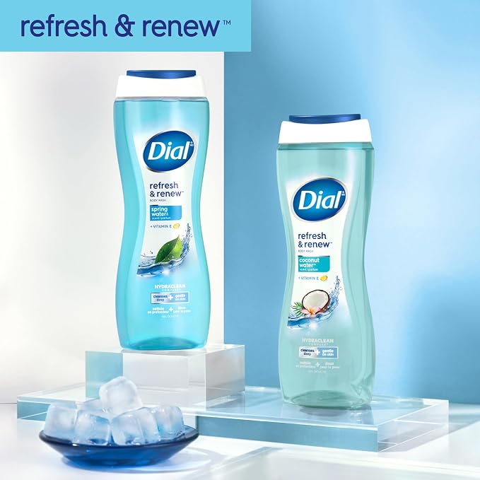 Dial Body Wash, Refresh & Renew Spring Water, 16 Fl Oz, Hydraclean Complex & - Image 8