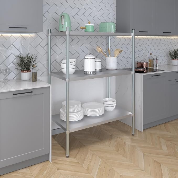 AmGood 3 Tier Galvanized Steel Dry Storage Unit. 24 in. x 43 in. x 60 in. - Image 7