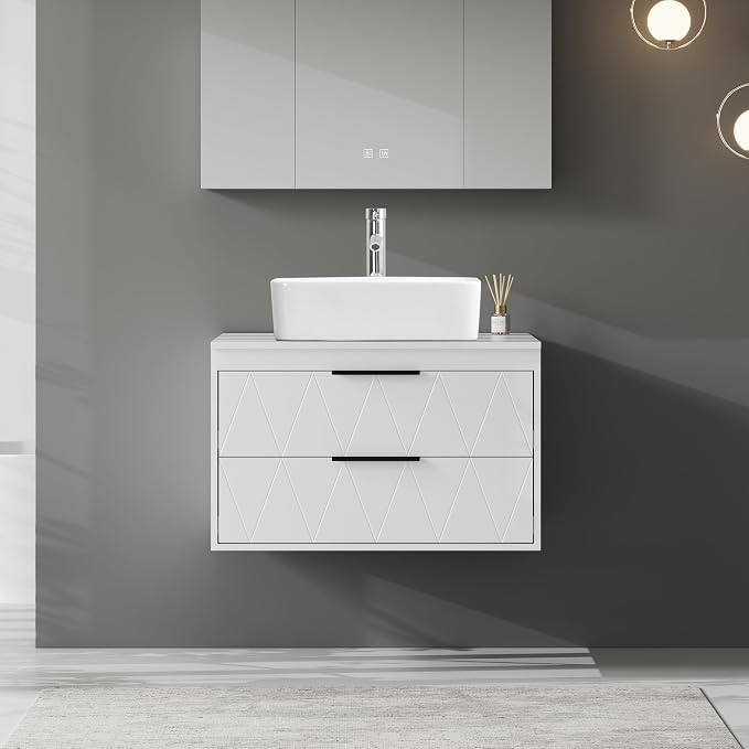 eclife 30" Floating Bathroom Vanities - Image 3