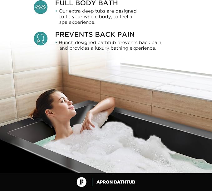 Fine Fixtures Acrylic, Fiberglass Alcove Soaking Bathtub - Image 9