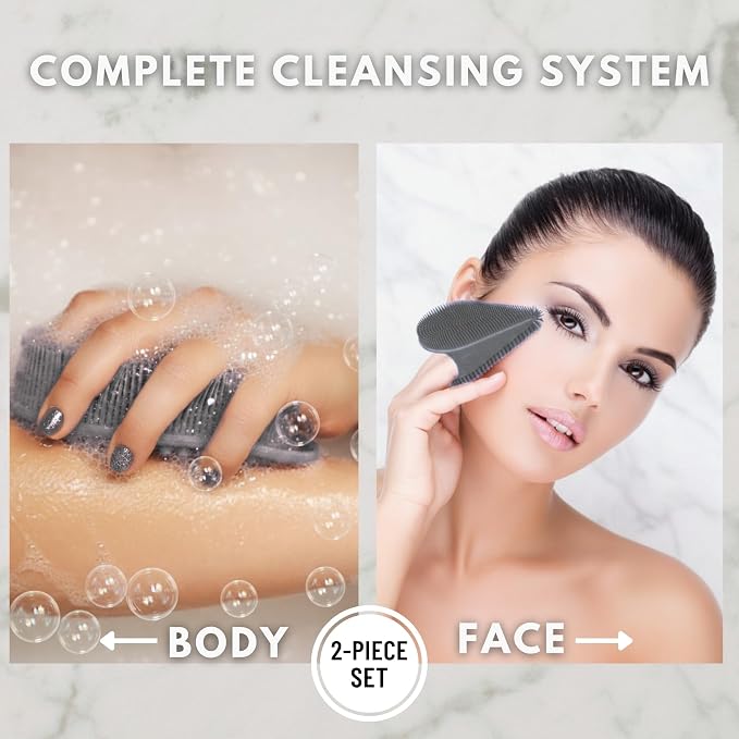 Body Face Scrubber Set Silicone - Image 2