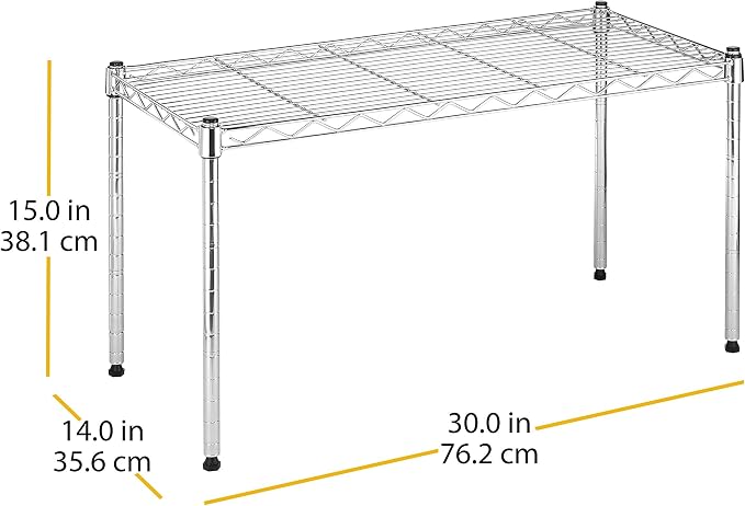 Whitmor 1 Tier Shelving Units, Wire Rack Storage Organizer - Image 3