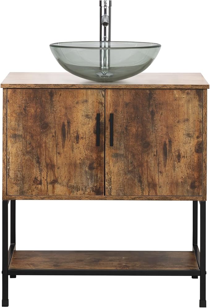 UEV Rustic Brown 30" Bathroom Vanity - Image 9