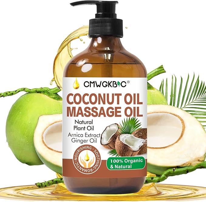 Coconut Oil Massage Oil for Massage Therapy- Relaxing Massage Oil, Carrier Oil by CMWGKBC