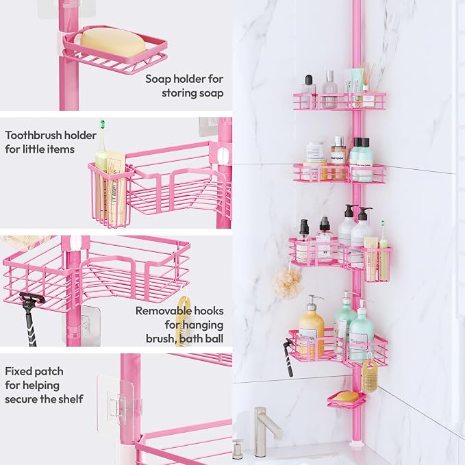 SWTYMIKI Shower Caddy Tension Pole - Image 4