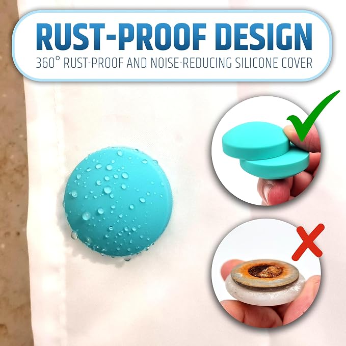 Powerful Anti-Billowing Magnetic Shower Curtain Weights - Image 5