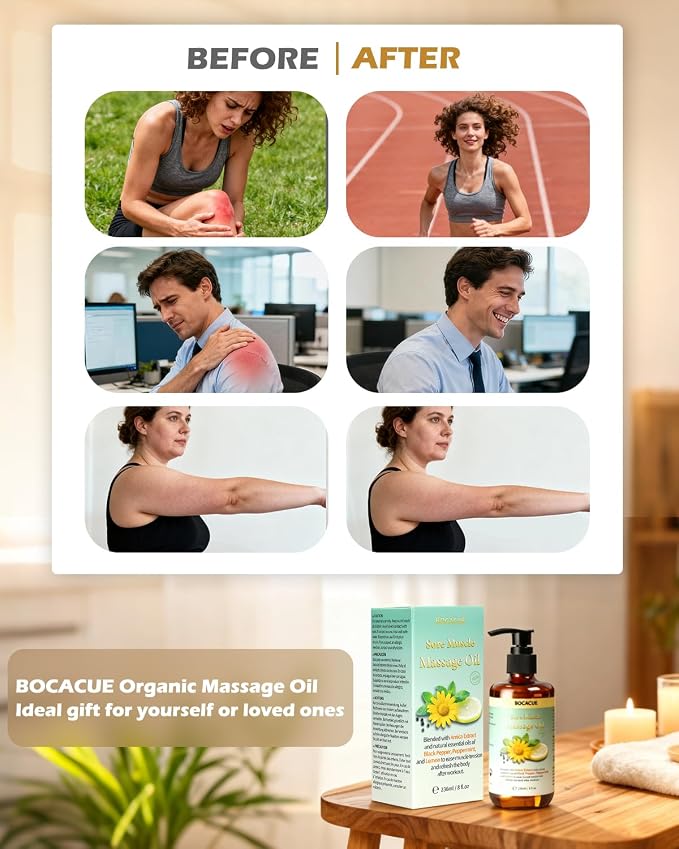 Sore Muscle Massage Oil for Massage Therapy, Arnica Oil for Muscle Relaxing & - Image 6