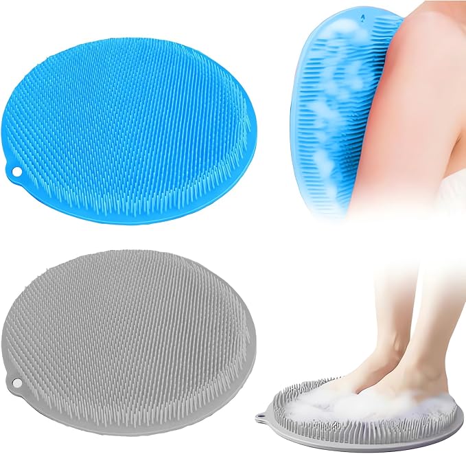 2 Pack Shower Foot Scrubber & Shower Back Scrubber Wall Mounted by Unknown