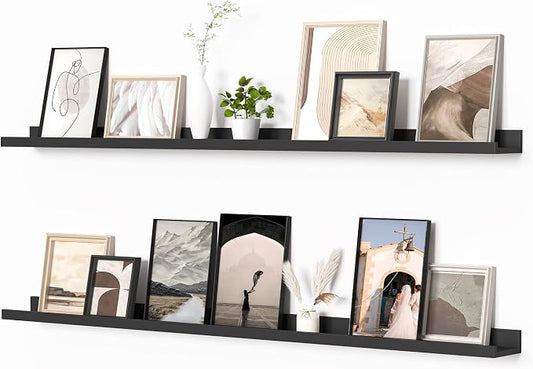 Heimlove Picture Ledge Shelf, Floating Shelves Set of 2, 56 Inches Picture Shelf by Heimlove