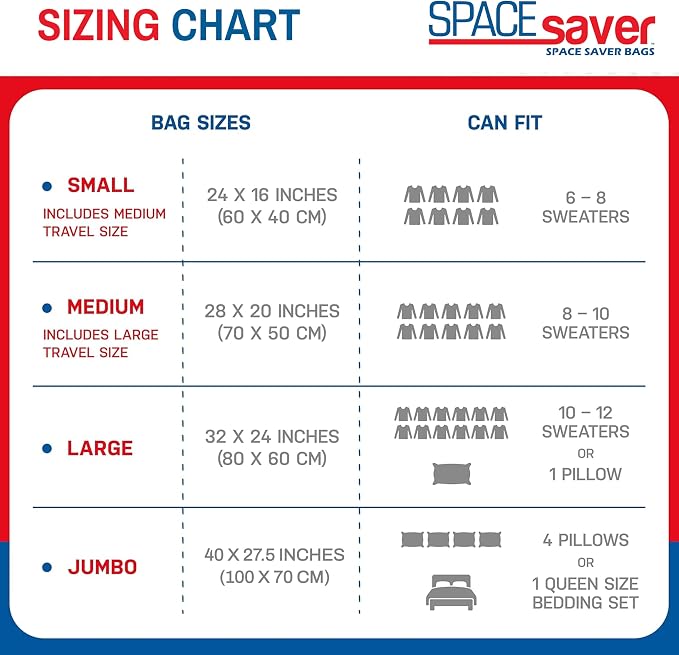 10 Pack Variety Vacuum Storage Bags - Image 9